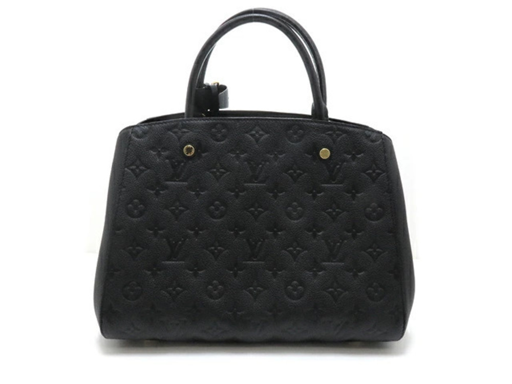 LOUIS VUITTON Montaigne Handbag Monogram Empreinte Noir Black